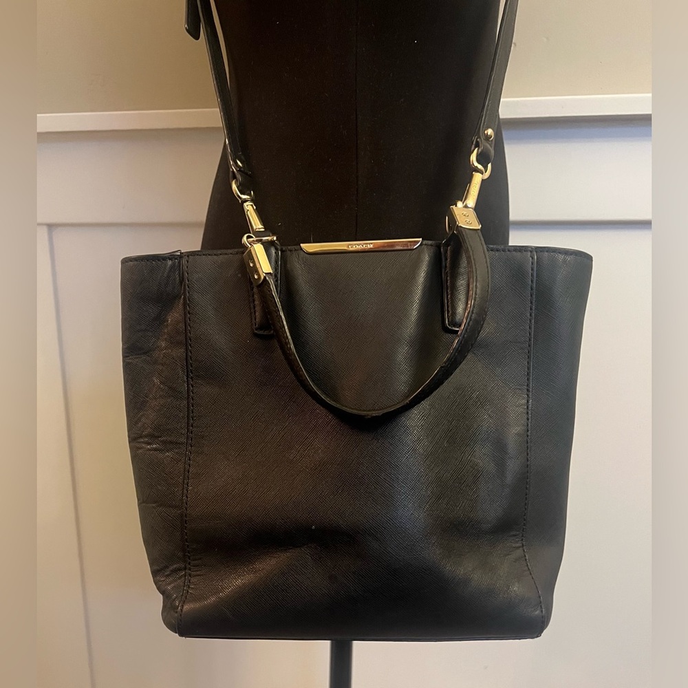 Coach Madison Saffiano Mini North South Tote Crossbody Bag